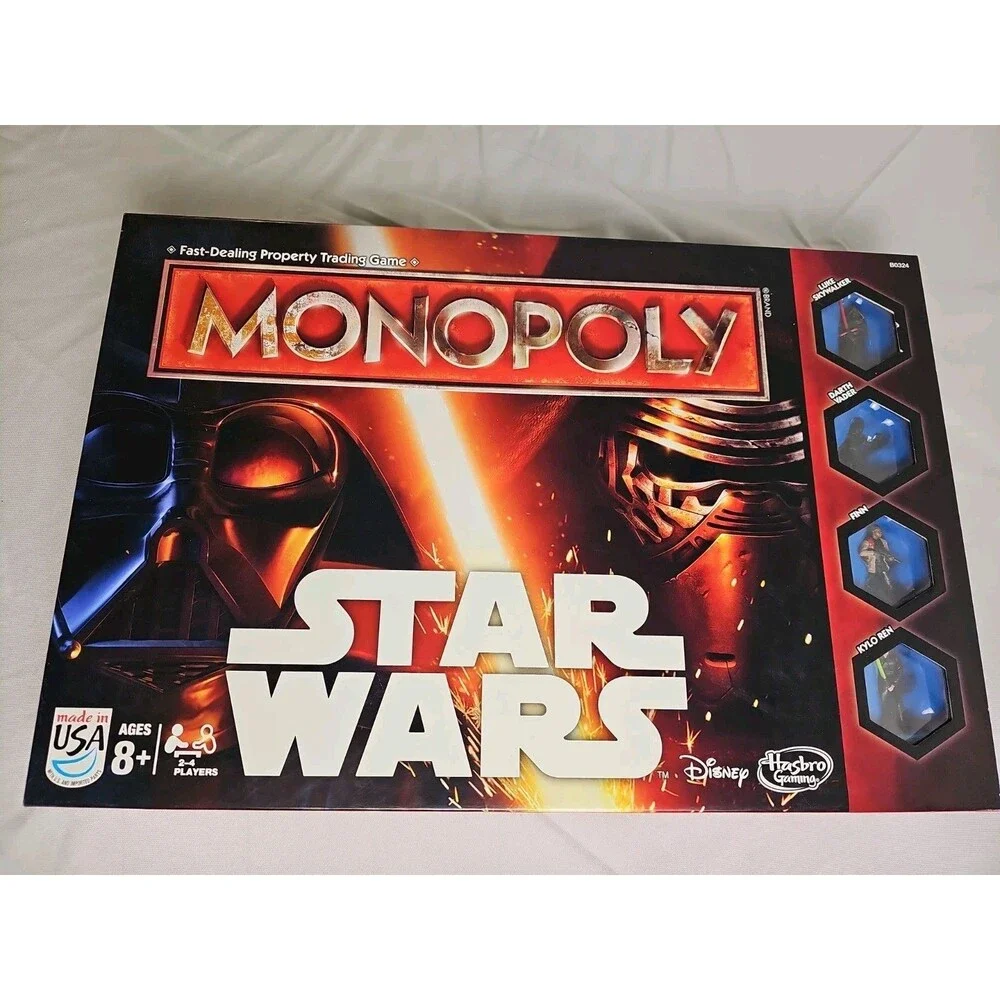 Monopoly Star Wars Edition Board Game Disney Hasbro Complete
